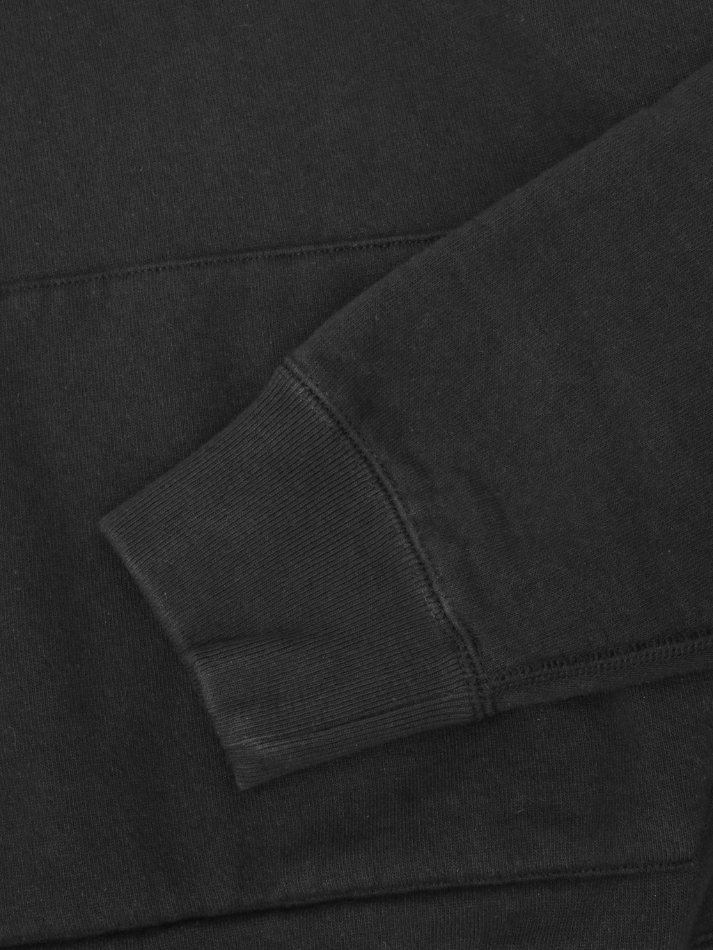 Wonder Looper Pullover Hoodie Super Looper French Terry Sumi Black elastic cuff