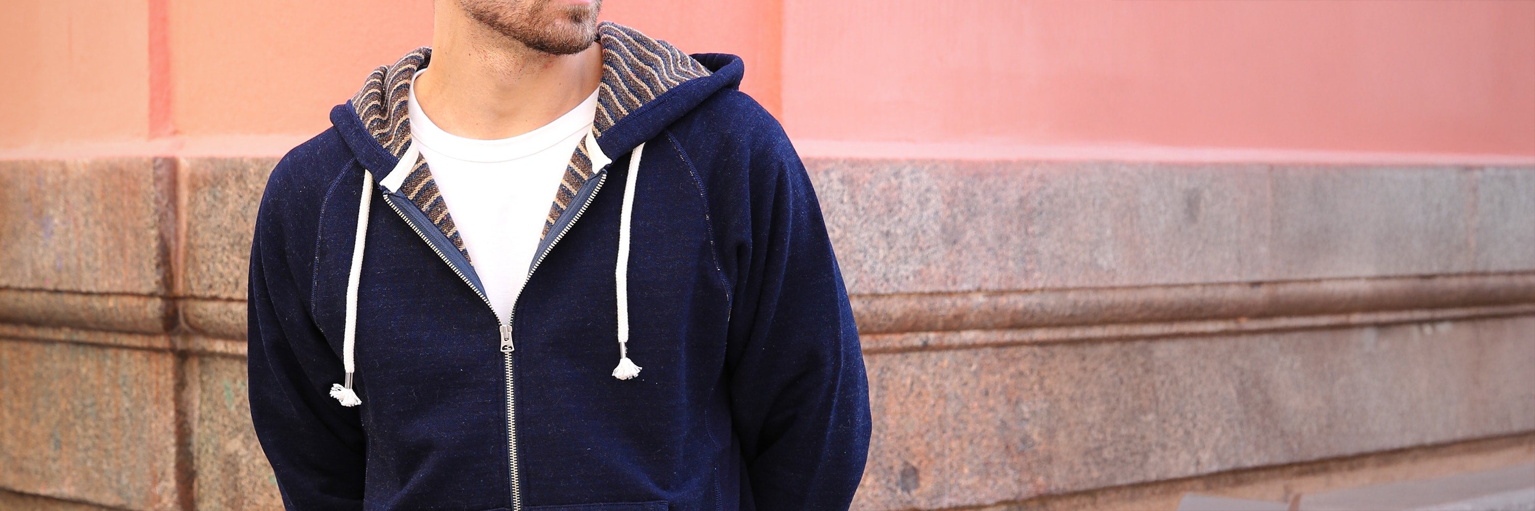 Wonder Looper Real Indigo Blanket Zip Hoodie
