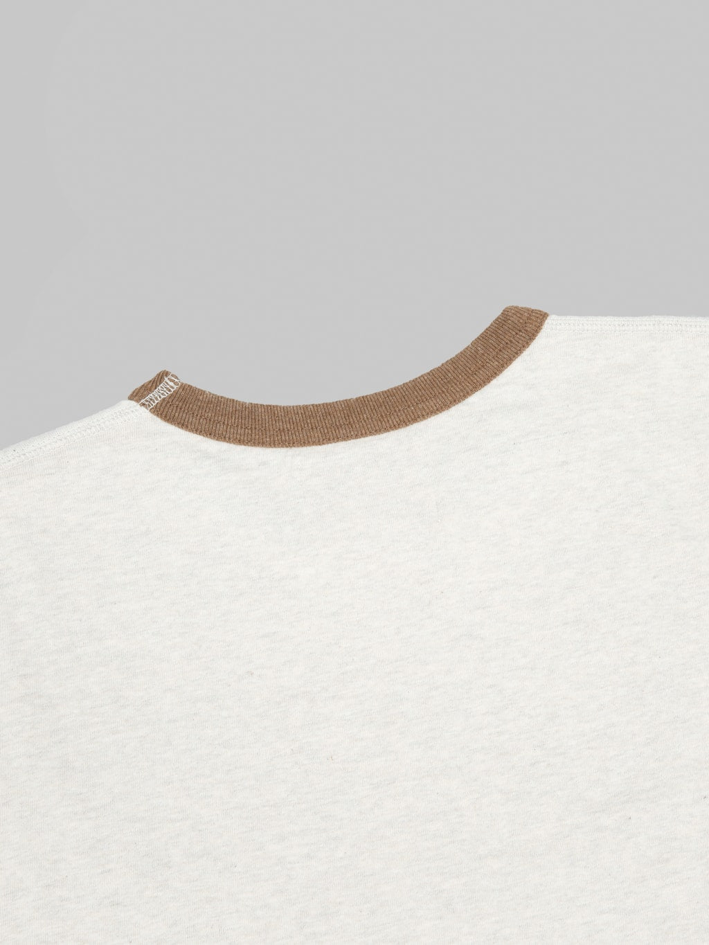 Wonder Looper Recycled Cotton Foxfibre® Ringer T-Shirt Stone