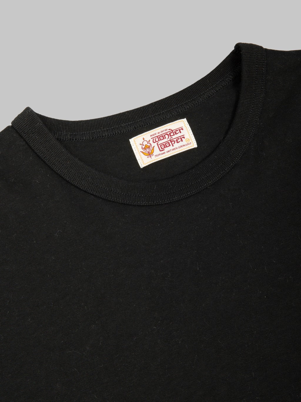 Redcast Heritage x Wonder Looper Suvin Gold Tsuriami T-Shirt Black - Redcast Heritage Co.