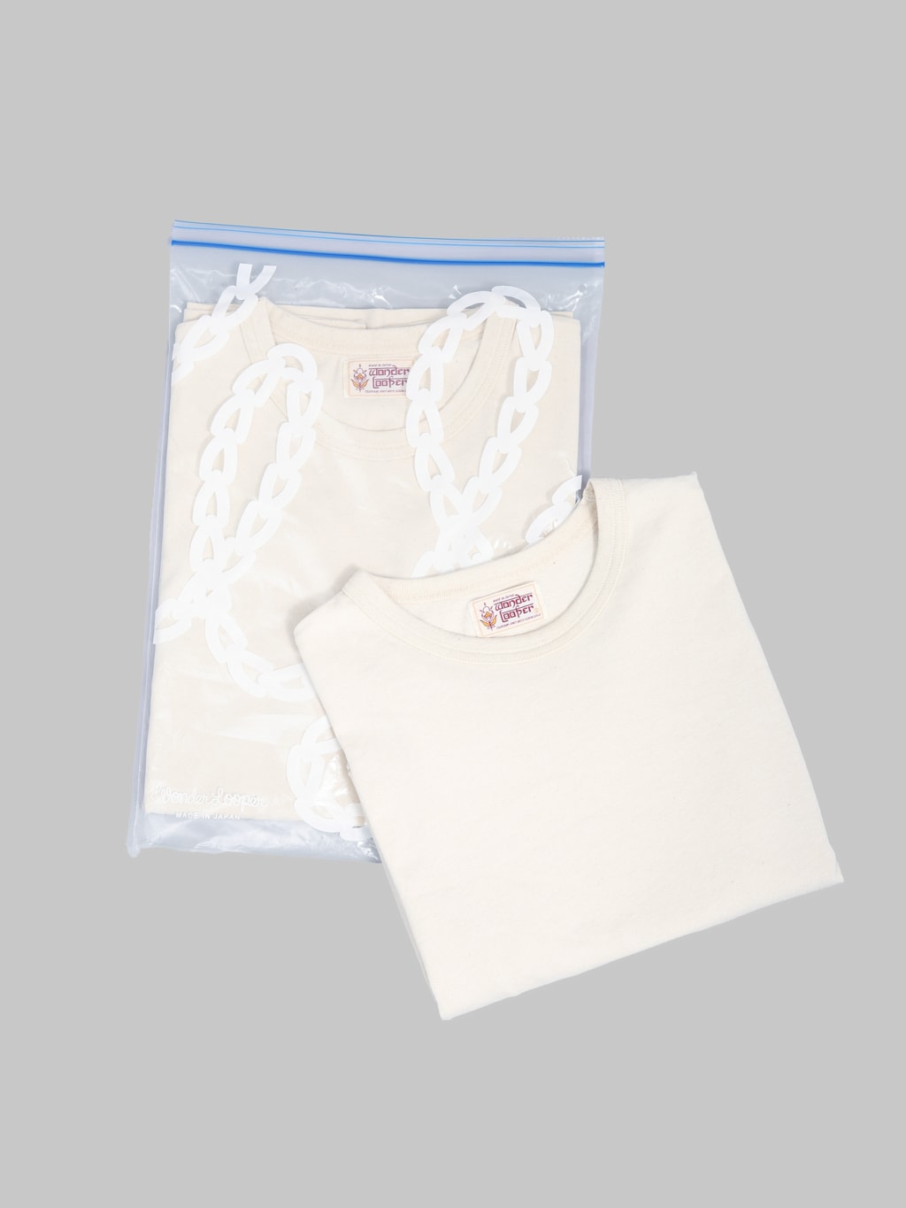 Redcast Heritage x Wonder Looper Suvin Gold Tsuriami T-Shirt Ecru - Redcast Heritage Co.