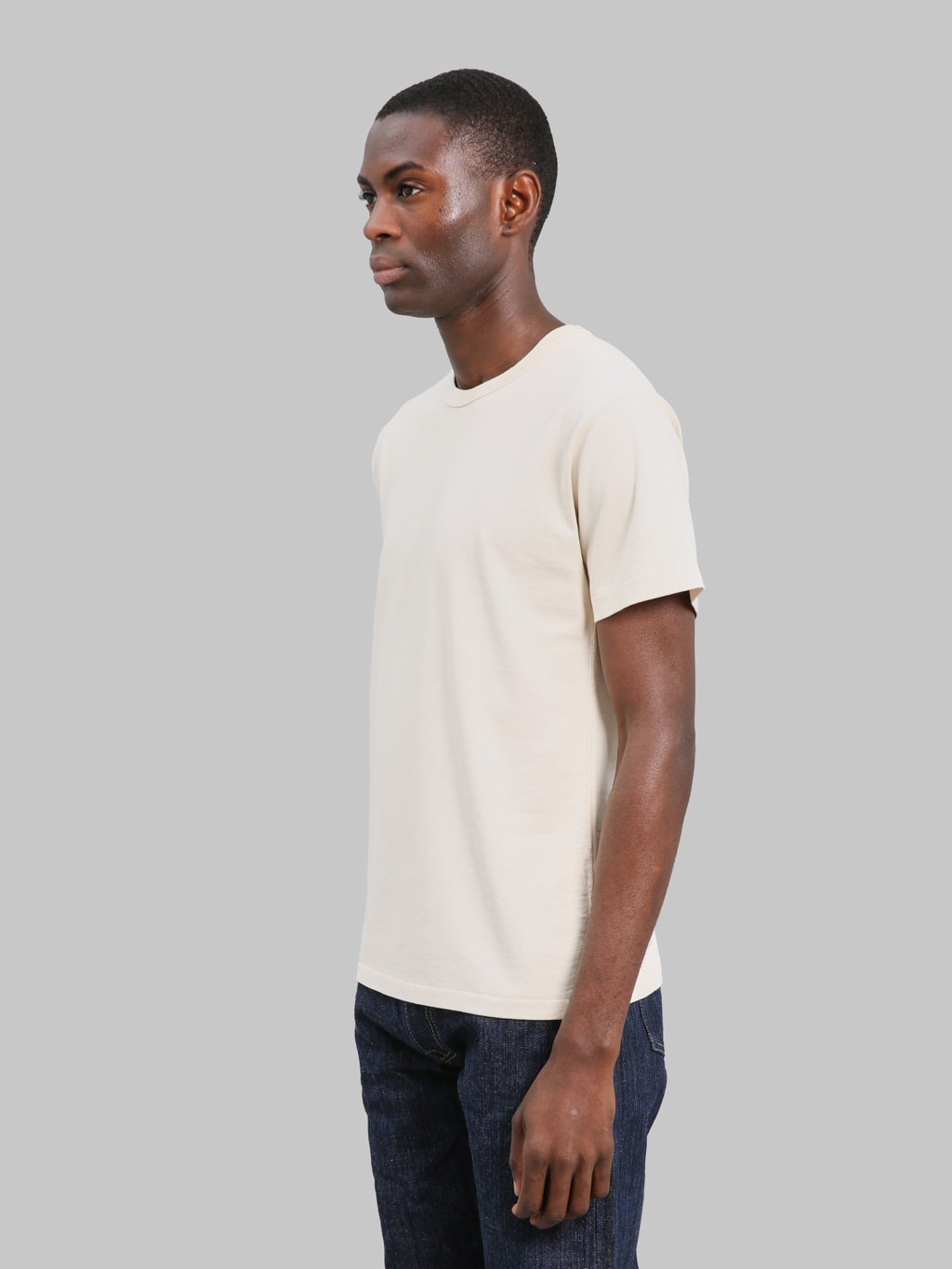 Redcast Heritage x Wonder Looper Suvin Gold Tsuriami T-Shirt Ecru - Redcast Heritage Co.