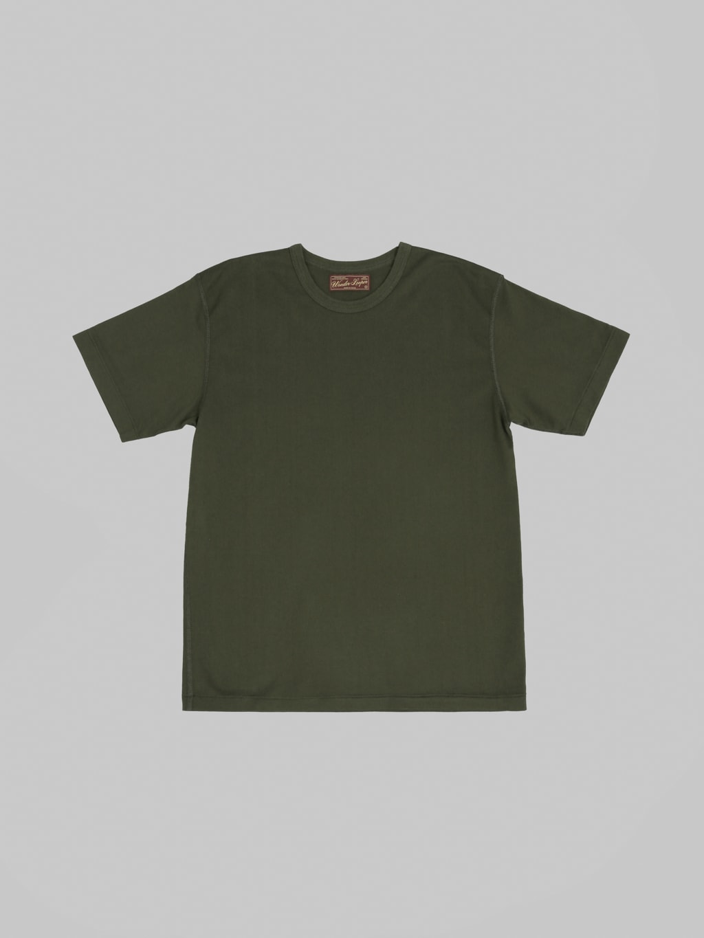 Wonder Looper Ultimate Pima Tsuriami Crewneck T-Shirt Khaki