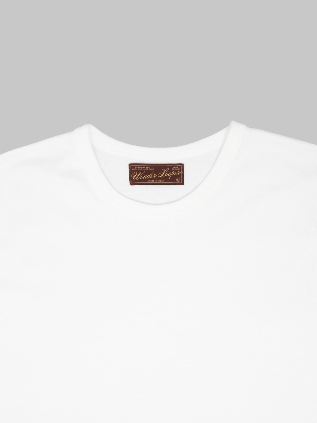 Wonder Looper Ultimate Pima Tsuriami Crewneck TShirt White label tag
