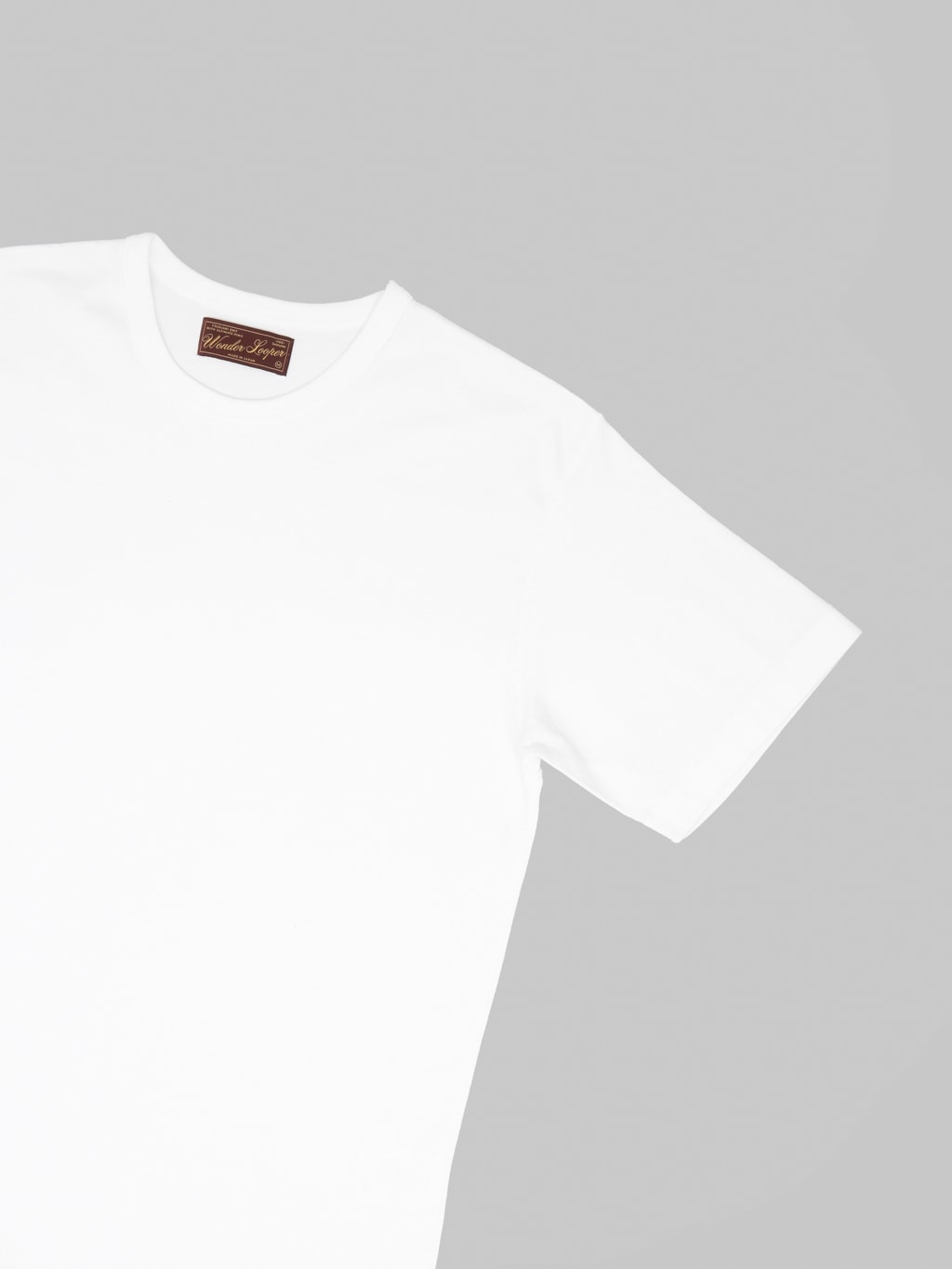 Wonder Looper Ultimate Pima Tsuriami Crewneck TShirt White short sleeve
