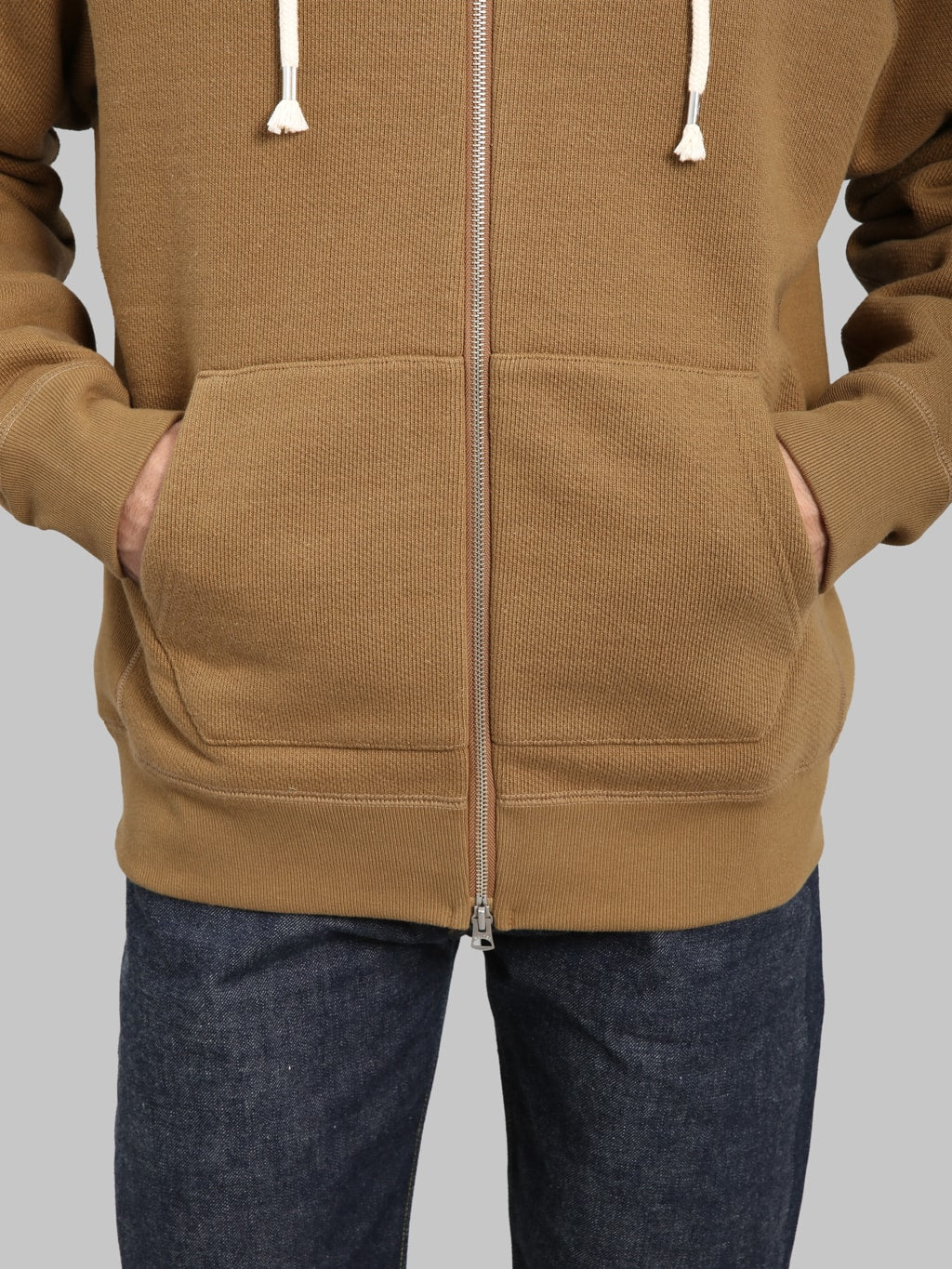Wonder Looper Zip Hoodie 876gsm Double Heavyweight French Terry Dune