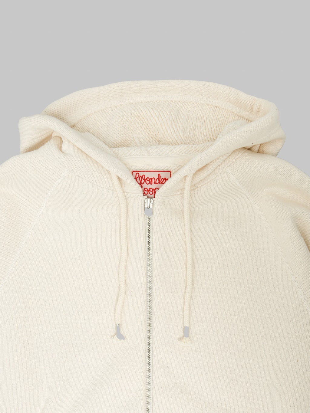 Wonder Looper Zip Hoodie 876gsm Double Heavyweight French Terry Ecru