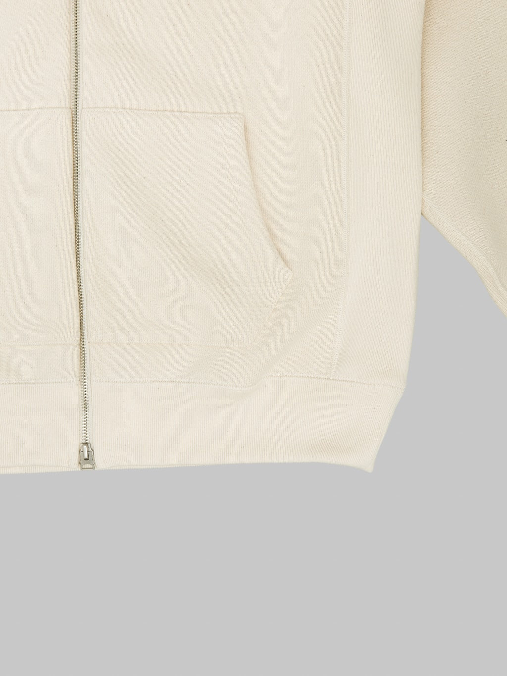 Wonder Looper Zip Hoodie 876gsm Double Heavyweight French Terry Ecru