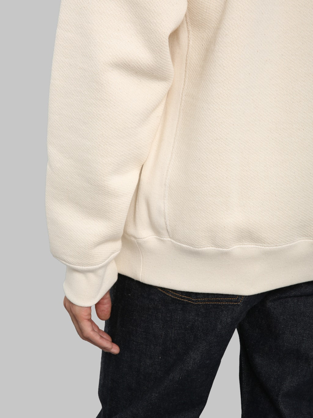 Wonder Looper Zip Hoodie 876gsm Double Heavyweight French Terry Ecru