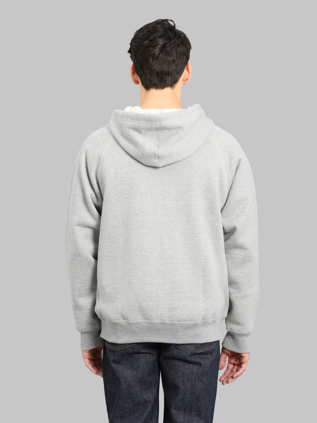 Wonder Looper Zip Hoodie 876gsm Double Heavyweight French Terry Heather Grey