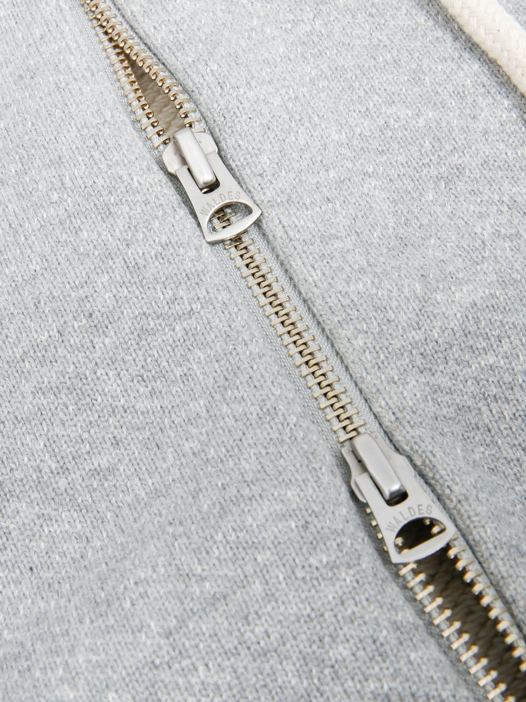 Wonder Looper Zip Hoodie 876gsm Double Heavyweight French Terry Heather Grey