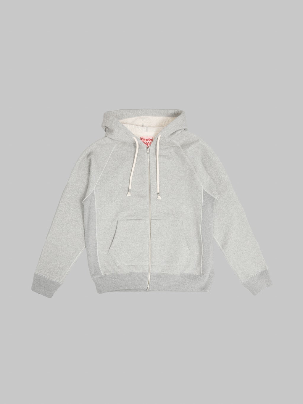 Wonder Looper Zip Hoodie 876gsm Double Heavyweight French Terry Heather Grey