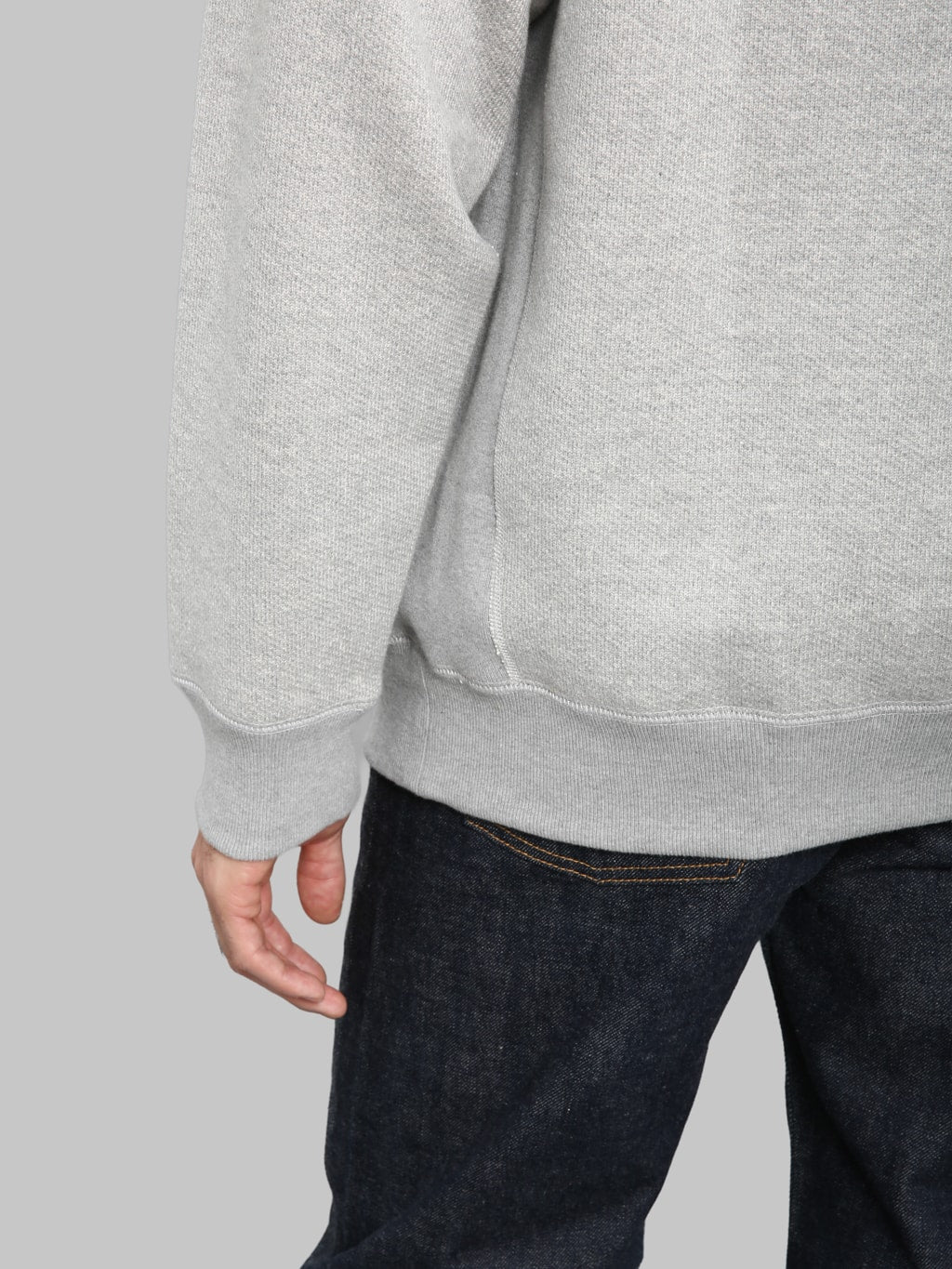 Wonder Looper Zip Hoodie 876gsm Double Heavyweight French Terry Heather Grey