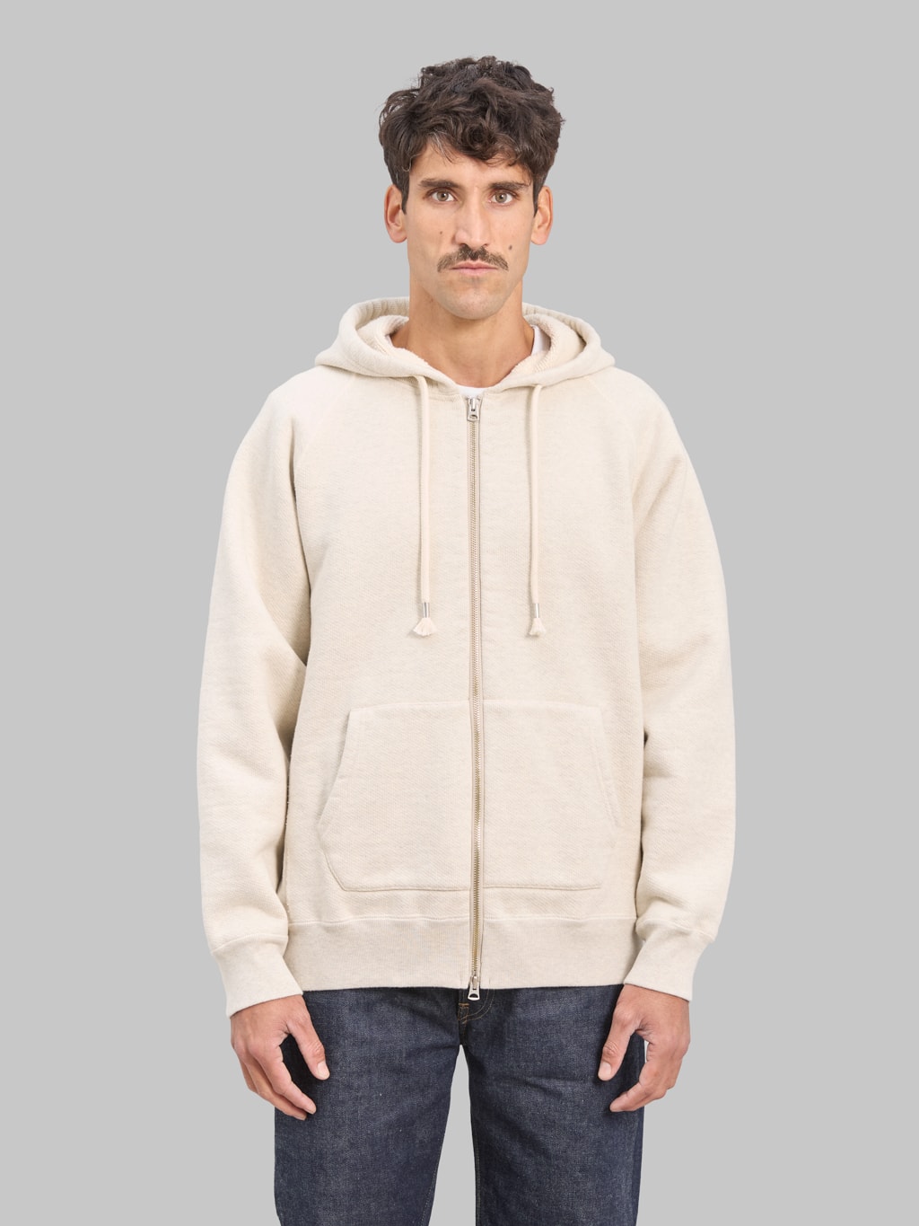 Wonder Looper Zip Hoodie 876gsm Double Heavyweight French Terry Oatmeal