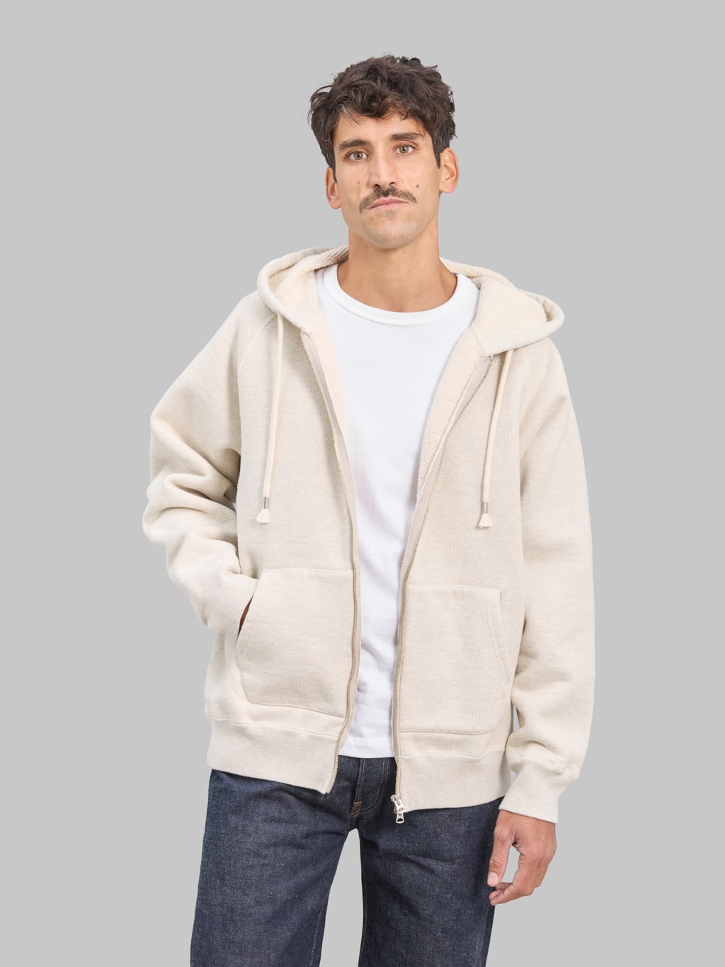 Wonder Looper Zip Hoodie 876gsm Double Heavyweight French Terry Oatmeal