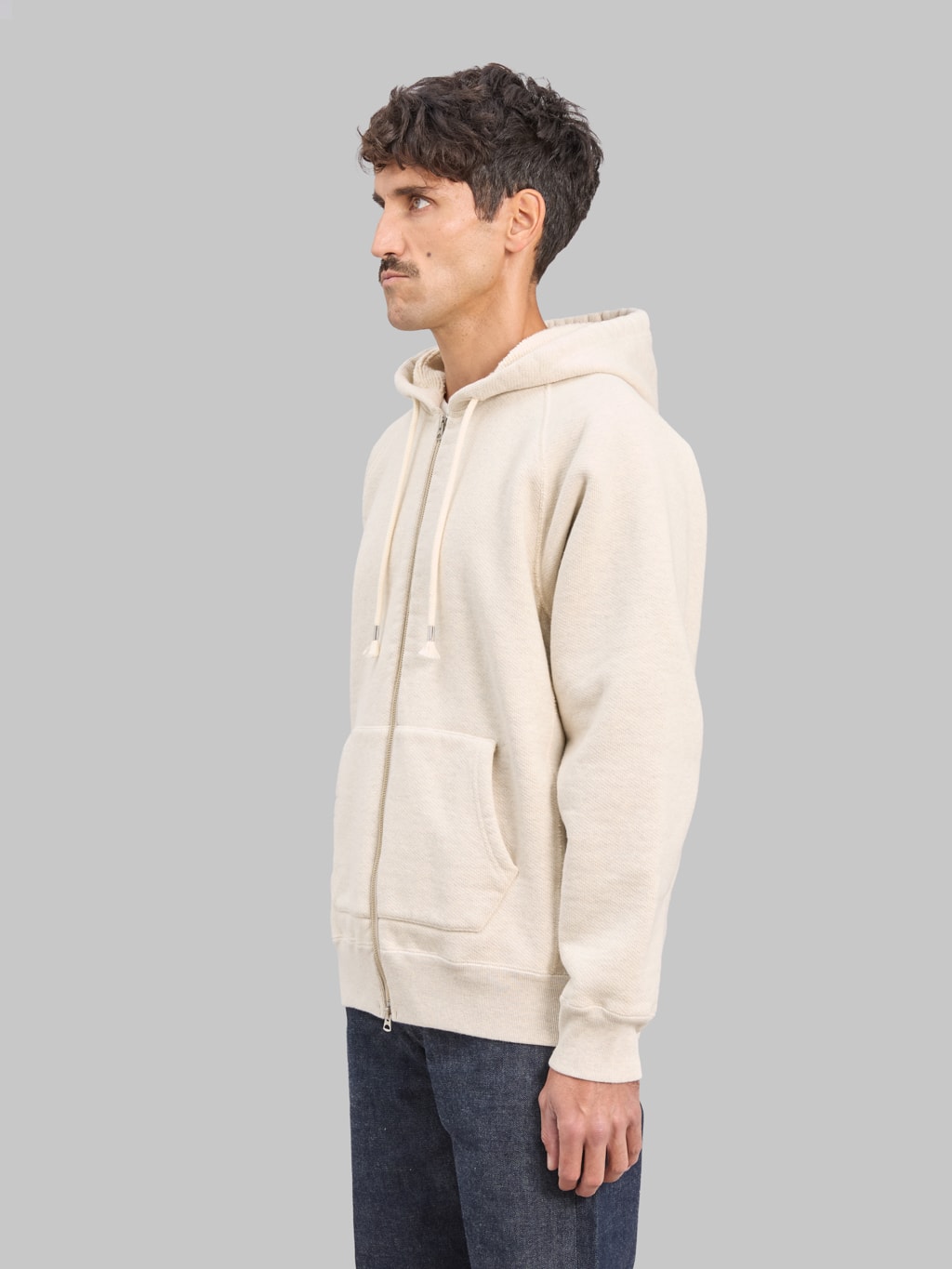 Wonder Looper Zip Hoodie 876gsm Double Heavyweight French Terry Oatmeal