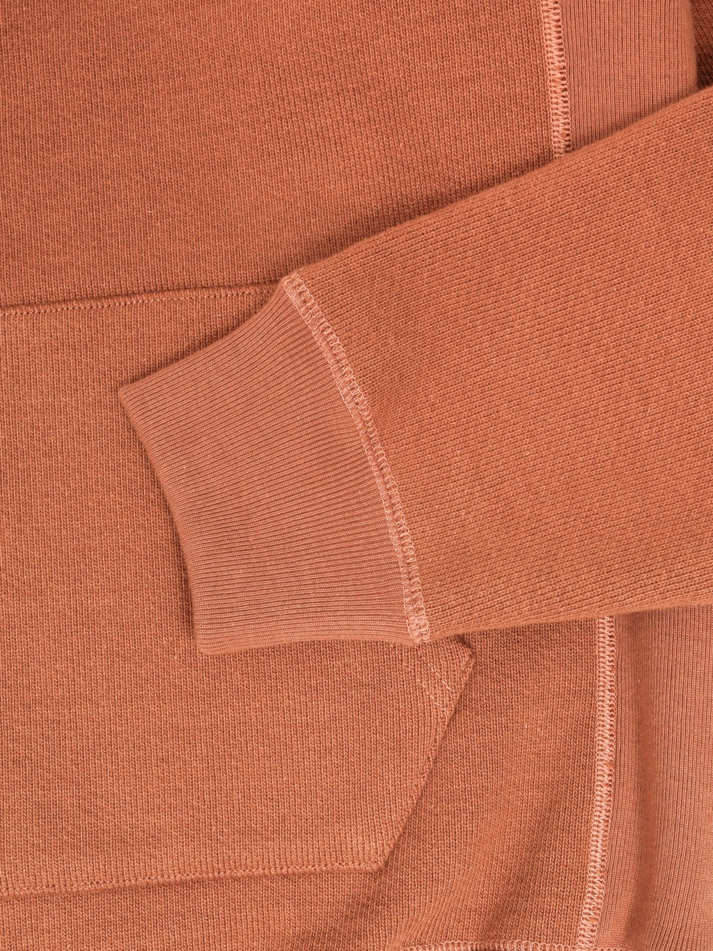 Wonder Looper Zip Hoodie 876gsm Double Heavyweight French Terry Rust