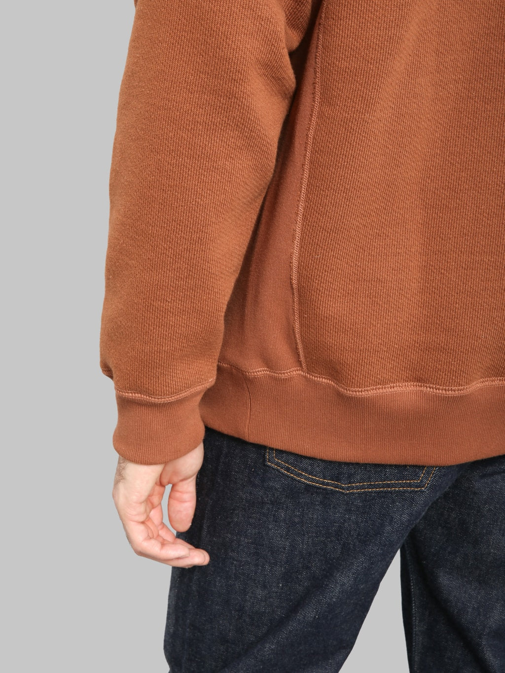 Wonder Looper Zip Hoodie 876gsm Double Heavyweight French Terry Rust