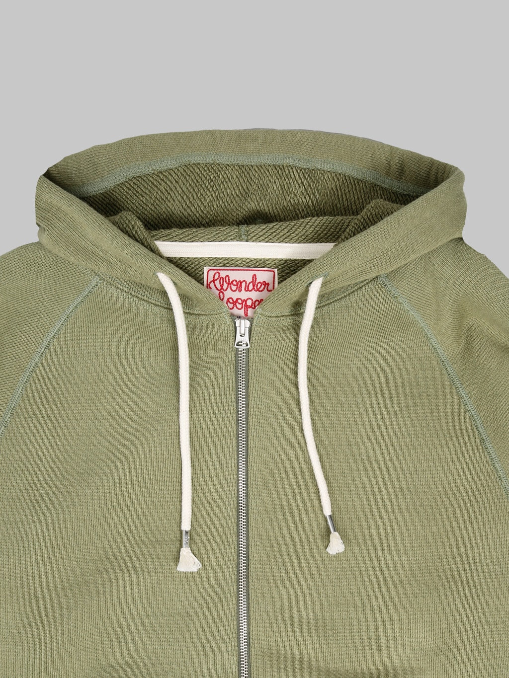 Wonder Looper Zip Hoodie 876gsm Double Heavyweight French Terry Sage