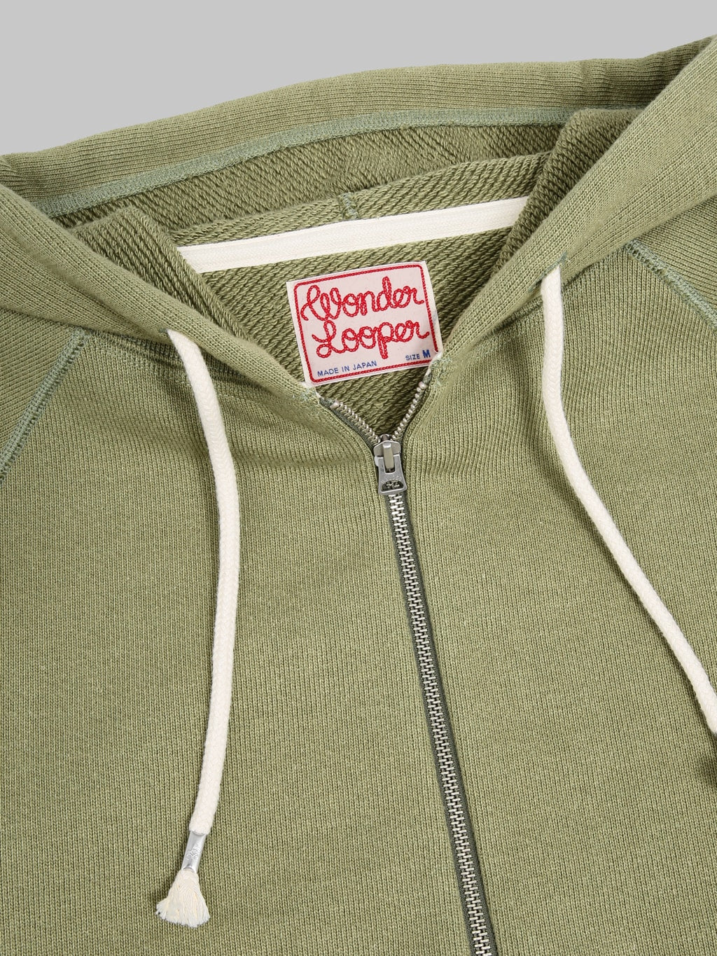 Wonder Looper Zip Hoodie 876gsm Double Heavyweight French Terry Sage