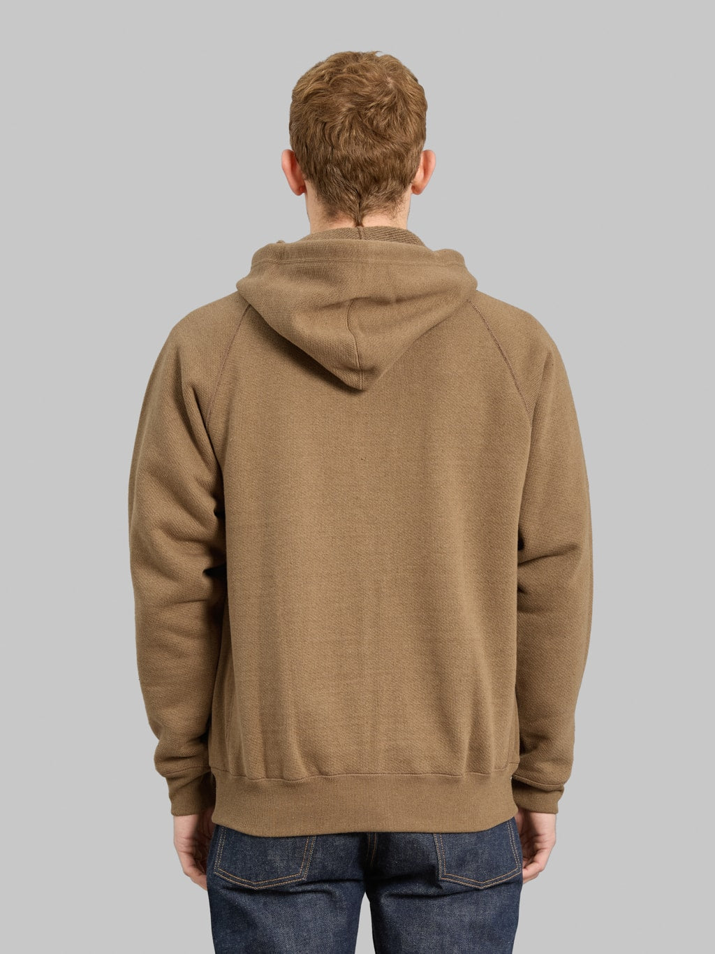 Wonder Looper Zip Hoodie Iron Mordant Foxfibre® Double Heavyweight French Terry Coyote 80