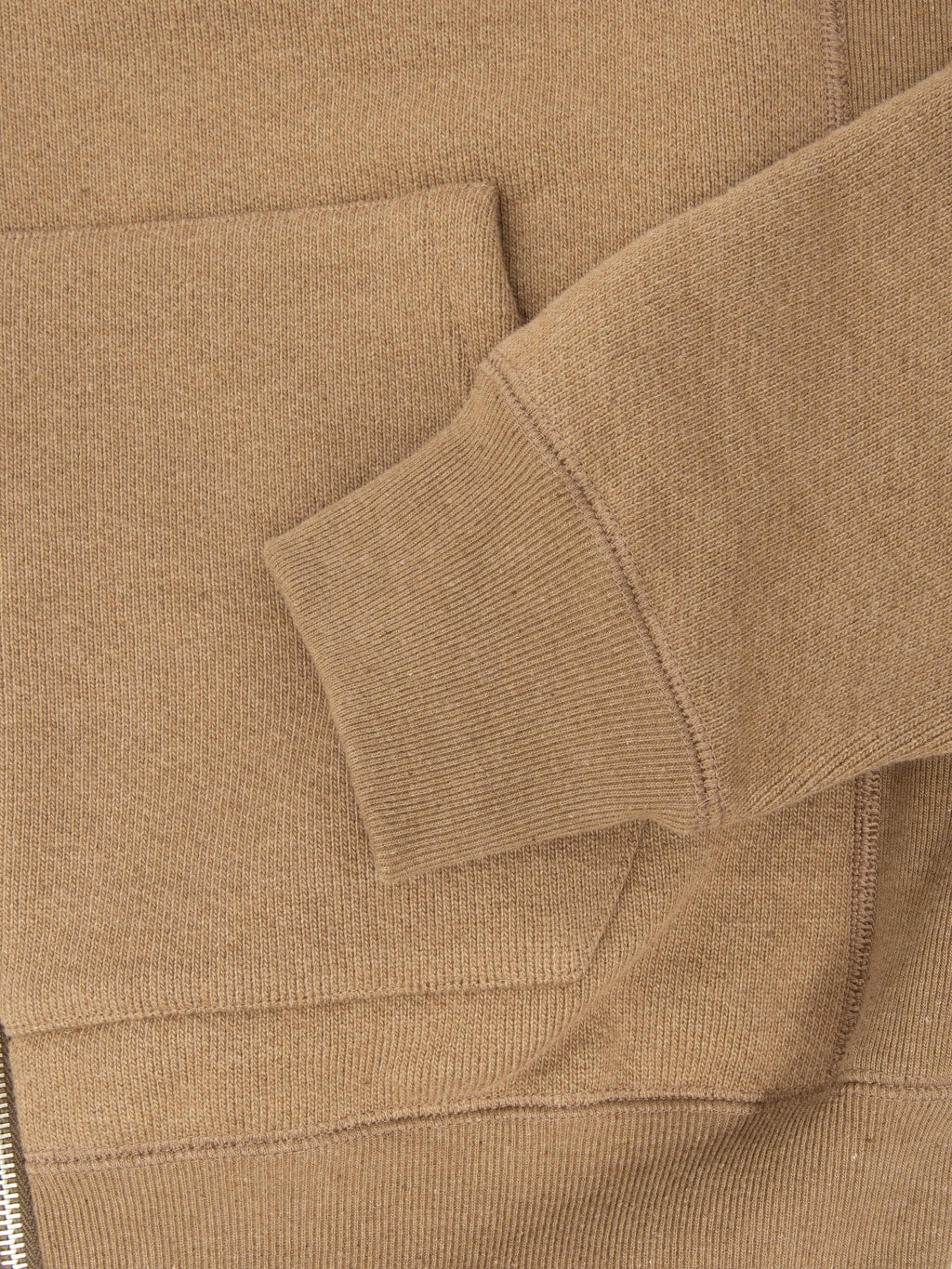 Wonder Looper Zip Hoodie Iron Mordant Foxfibre® Double Heavyweight French Terry Coyote 80