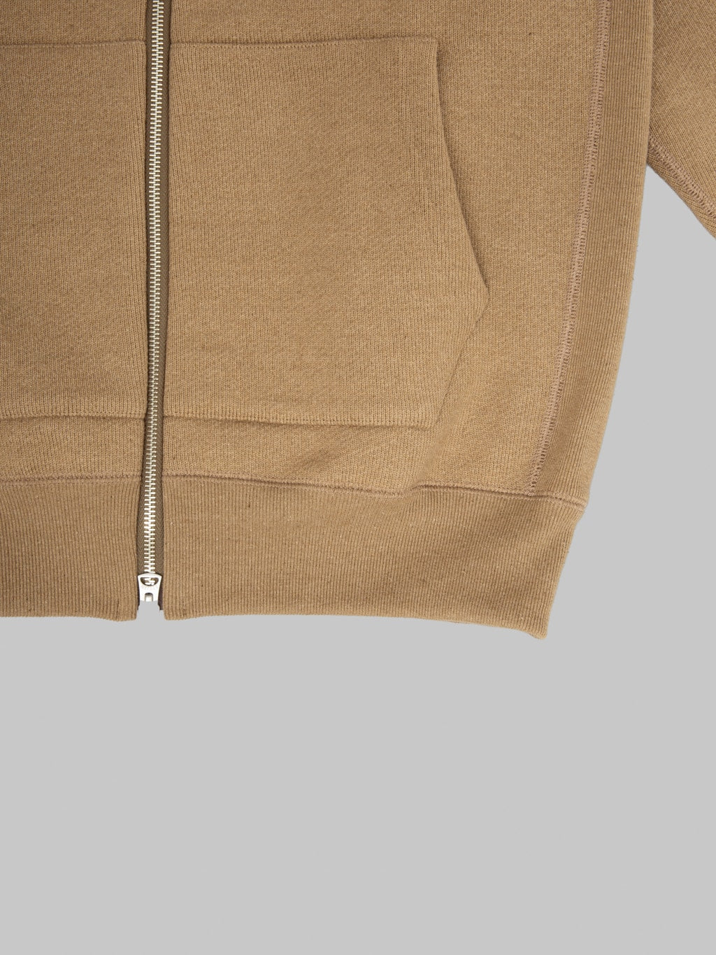Wonder Looper Zip Hoodie Iron Mordant Foxfibre® Double Heavyweight French Terry Coyote 80