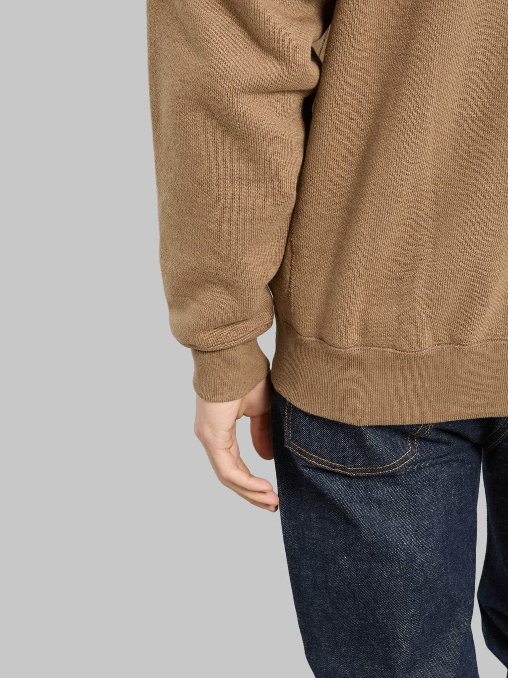 Wonder Looper Zip Hoodie Iron Mordant Foxfibre® Double Heavyweight French Terry Coyote 80