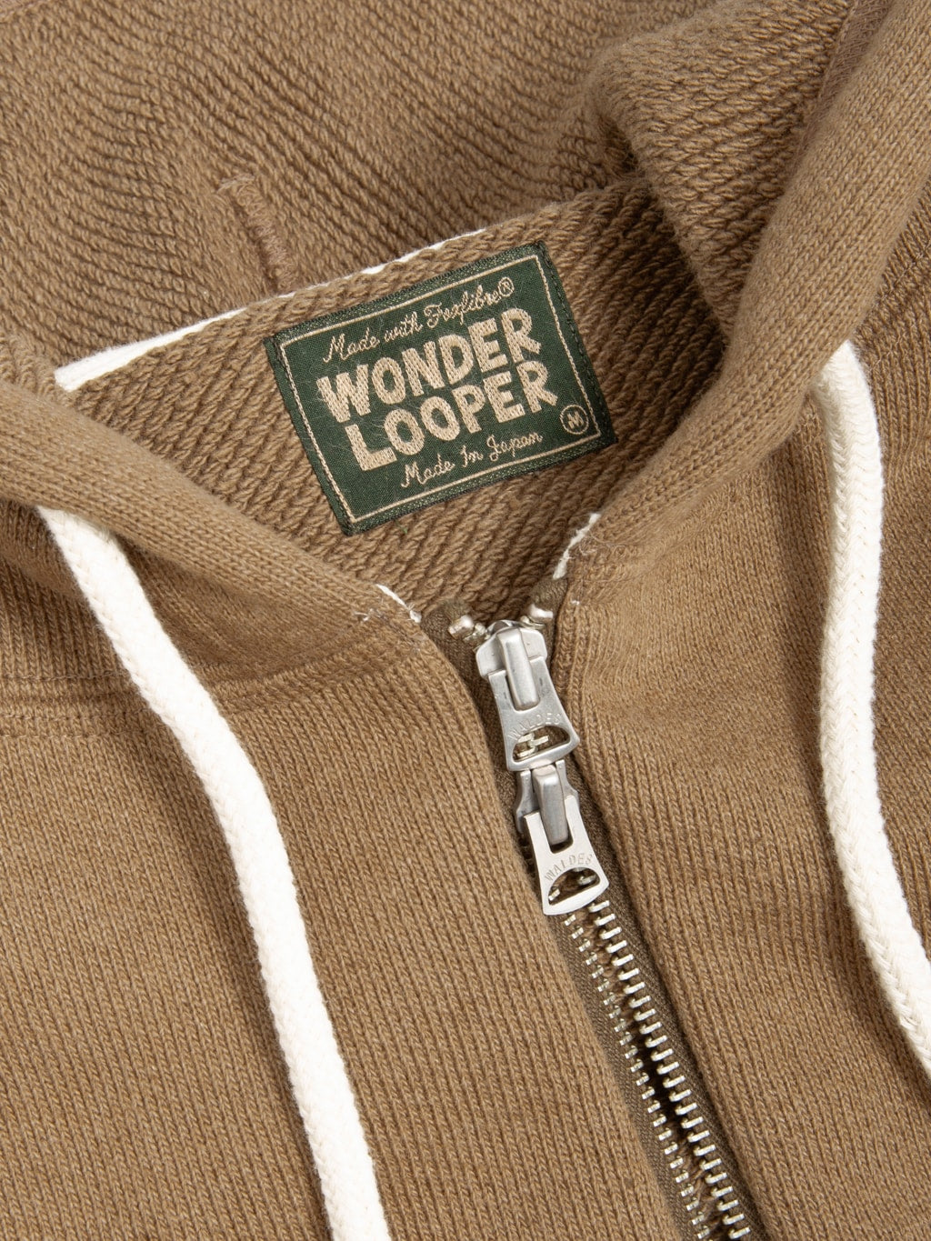 Wonder Looper Zip Hoodie Iron Mordant Foxfibre® Double Heavyweight French Terry Coyote 80