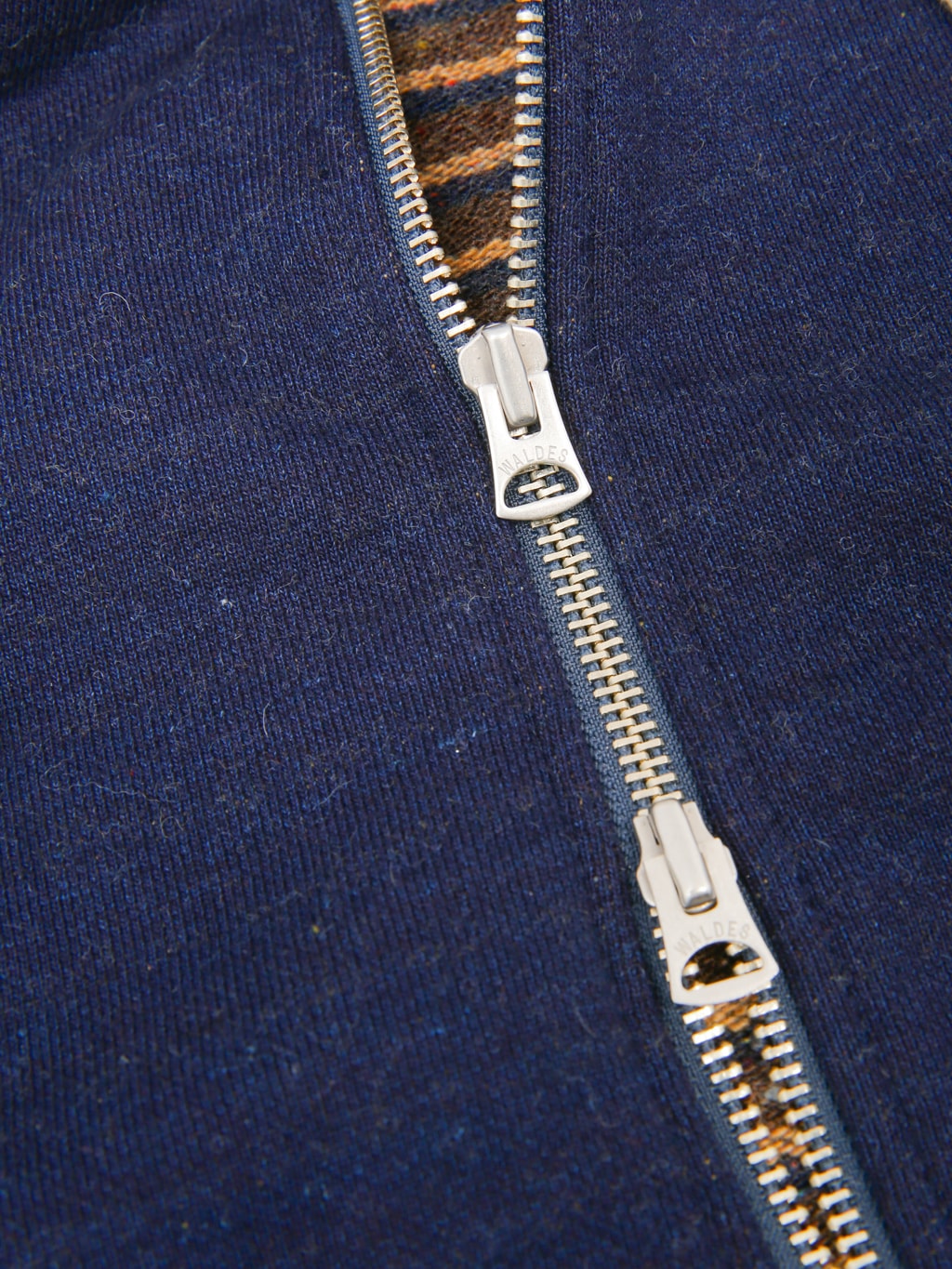 Wonder Looper Zip Hoodie Real Indigo Blanket Striped French Terry cotton