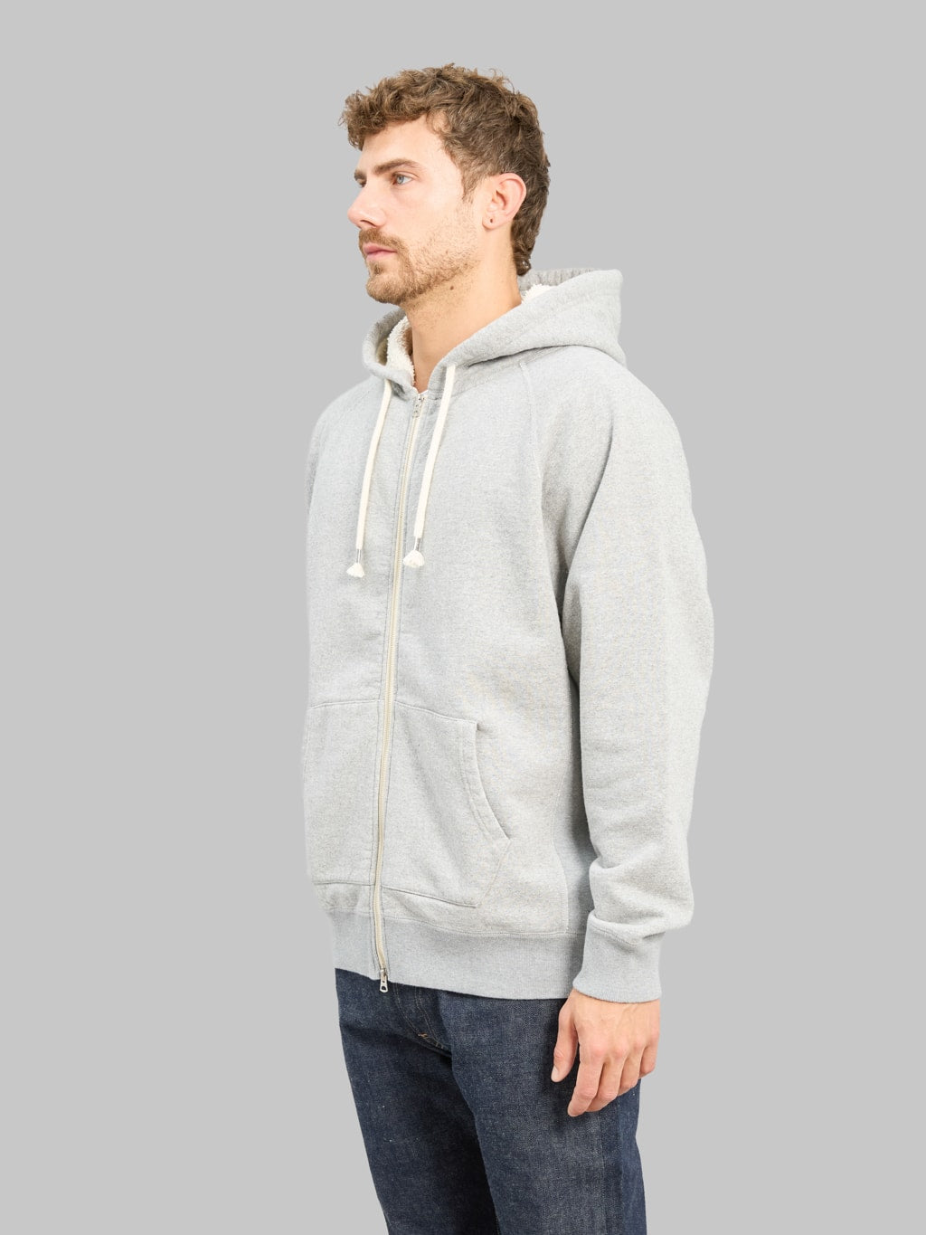 Wonder Looper Zip Hoodie Super Looper French Terry Heather Grey
