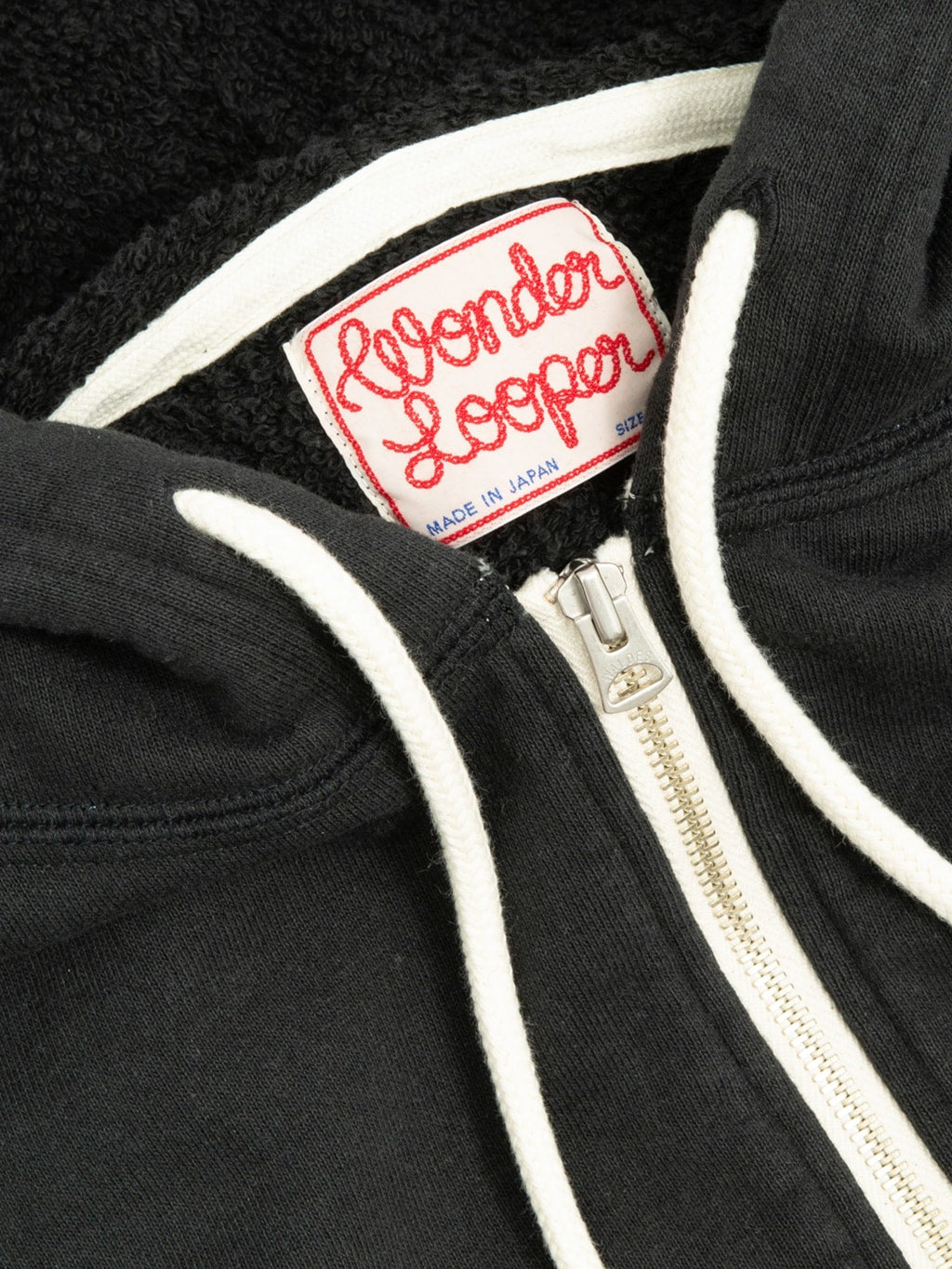 Wonder Looper Zip Hoodie Super Looper French Terry Sumi Black