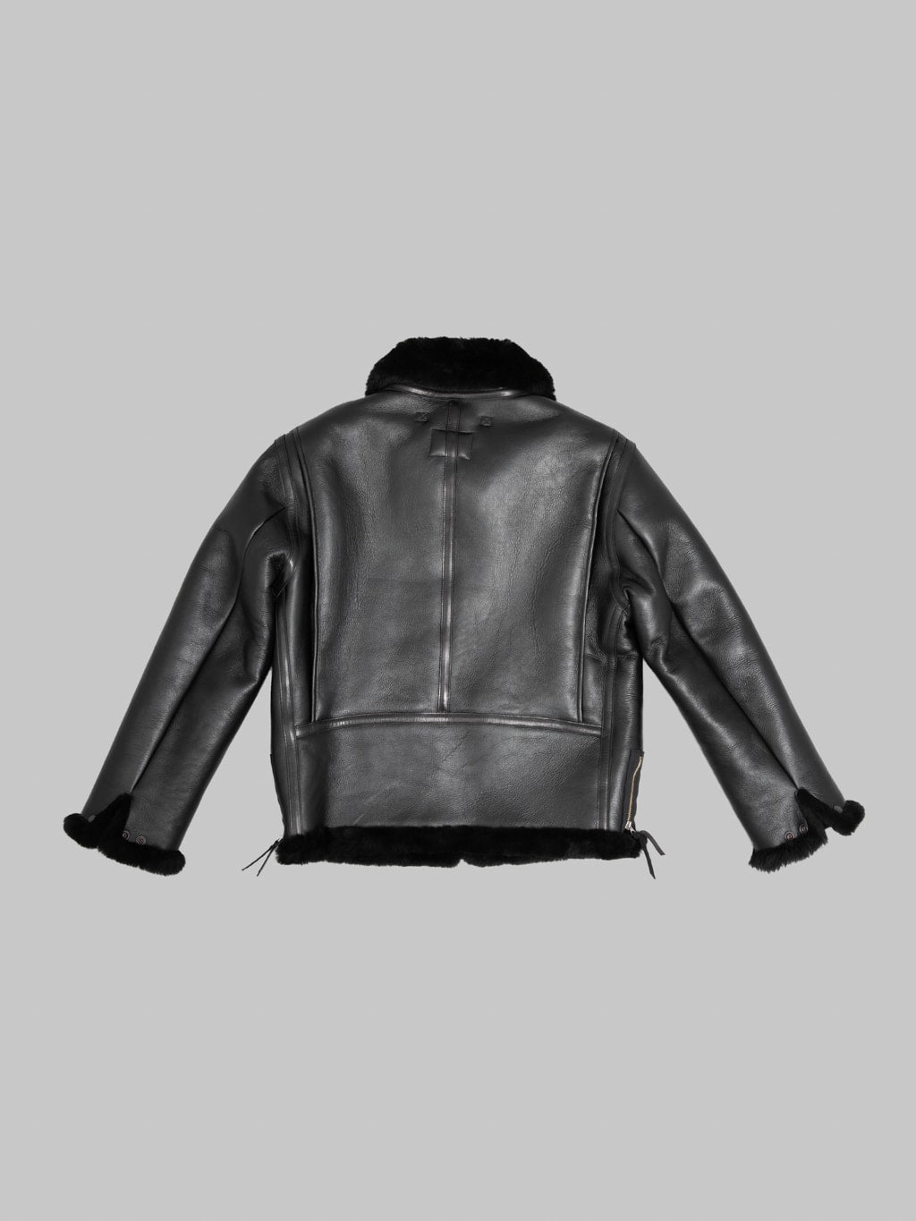 Y'2 Leather Colomer Mouton Type B-6 Horsehide Mouton Jacket Black