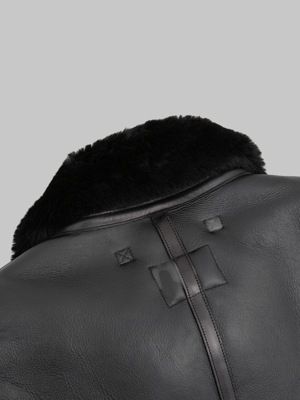 Y'2 Leather Colomer Mouton Type B-6 Horsehide Mouton Jacket Black