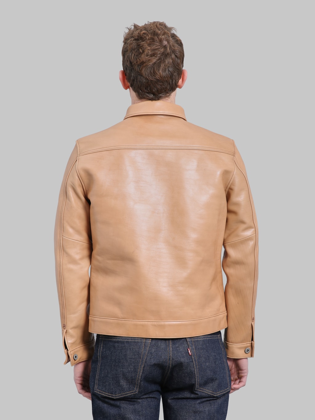 Y'2 Leather KB140T Kakishibu Persimmon Tanned Horsehide Type I Jacket