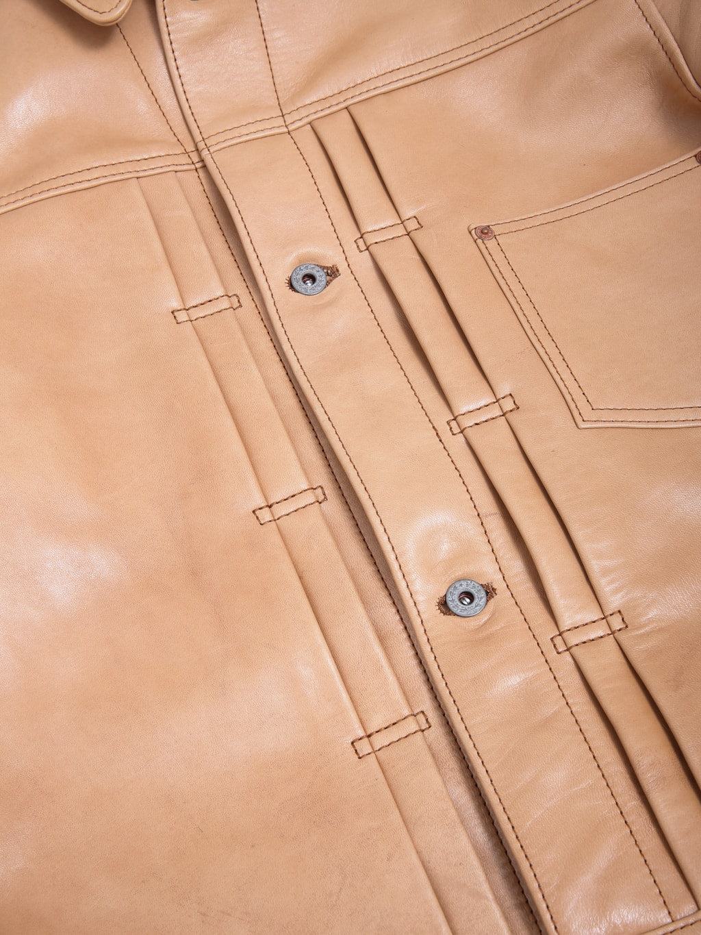 Y'2 Leather KB140T Kakishibu Persimmon Tanned Horsehide Type I Jacket - Redcast Heritage Co.