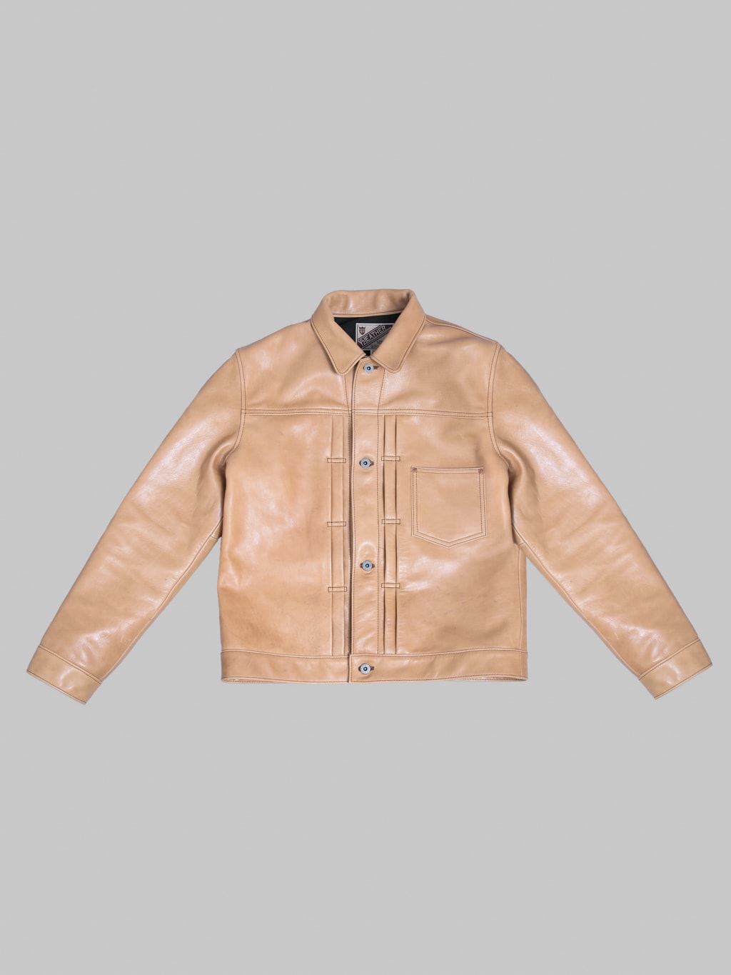 Y'2 Leather KB140T Kakishibu Persimmon Tanned Horsehide Type I Jacket - Redcast Heritage Co.