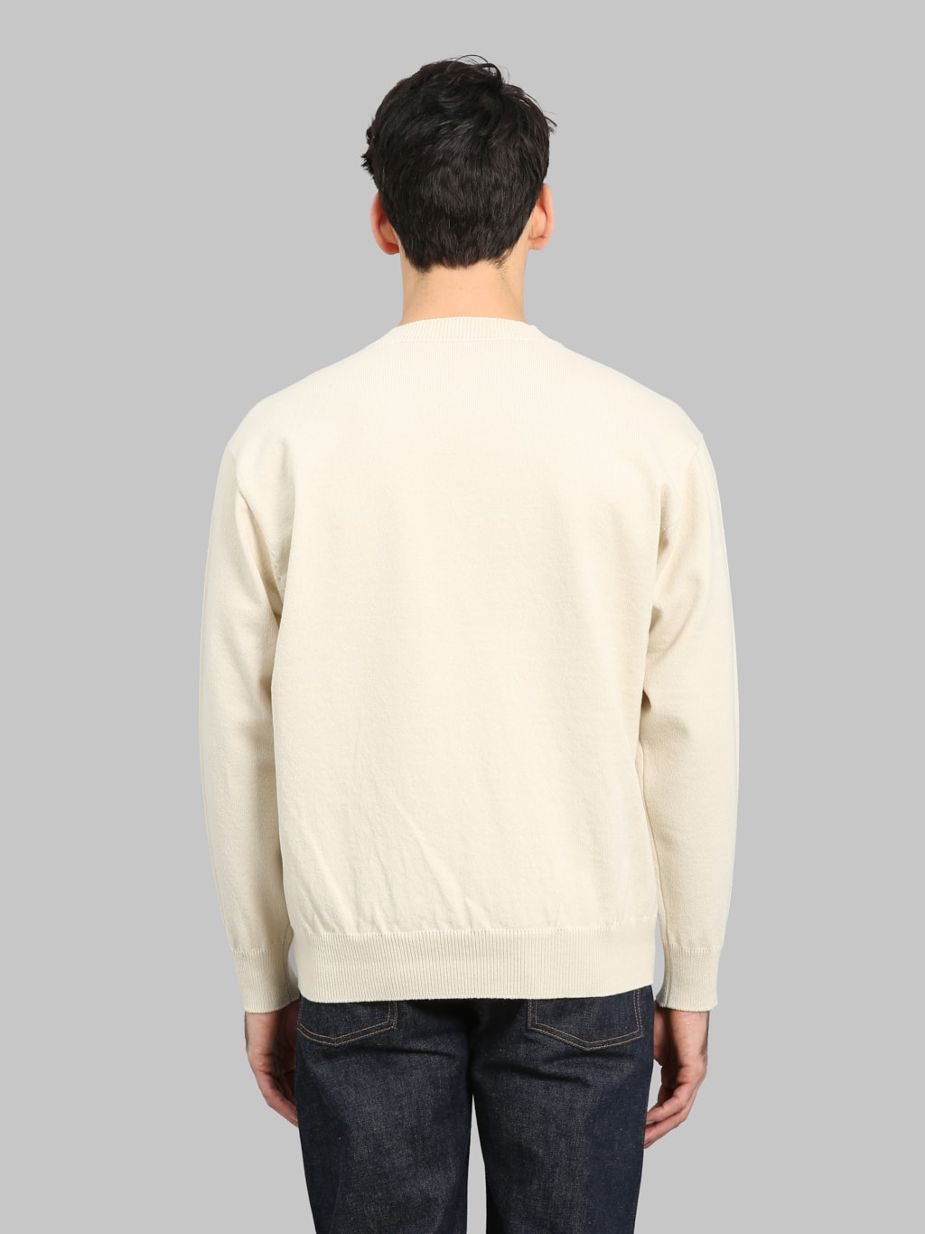 Yonetomi Rigid Cashmere Crew Neck Pullover Raw