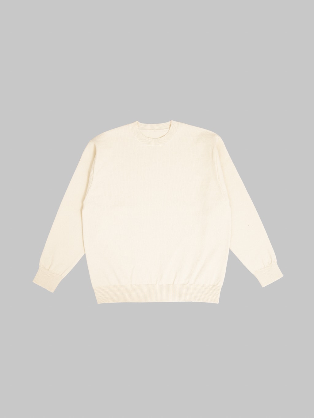 Yonetomi Rigid Cashmere Crew Neck Pullover Raw
