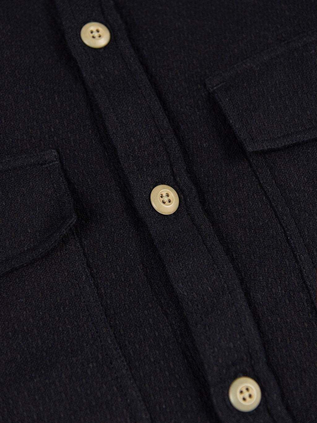 3sixteen CPO Shirt black Sashiko replica bdu buttons