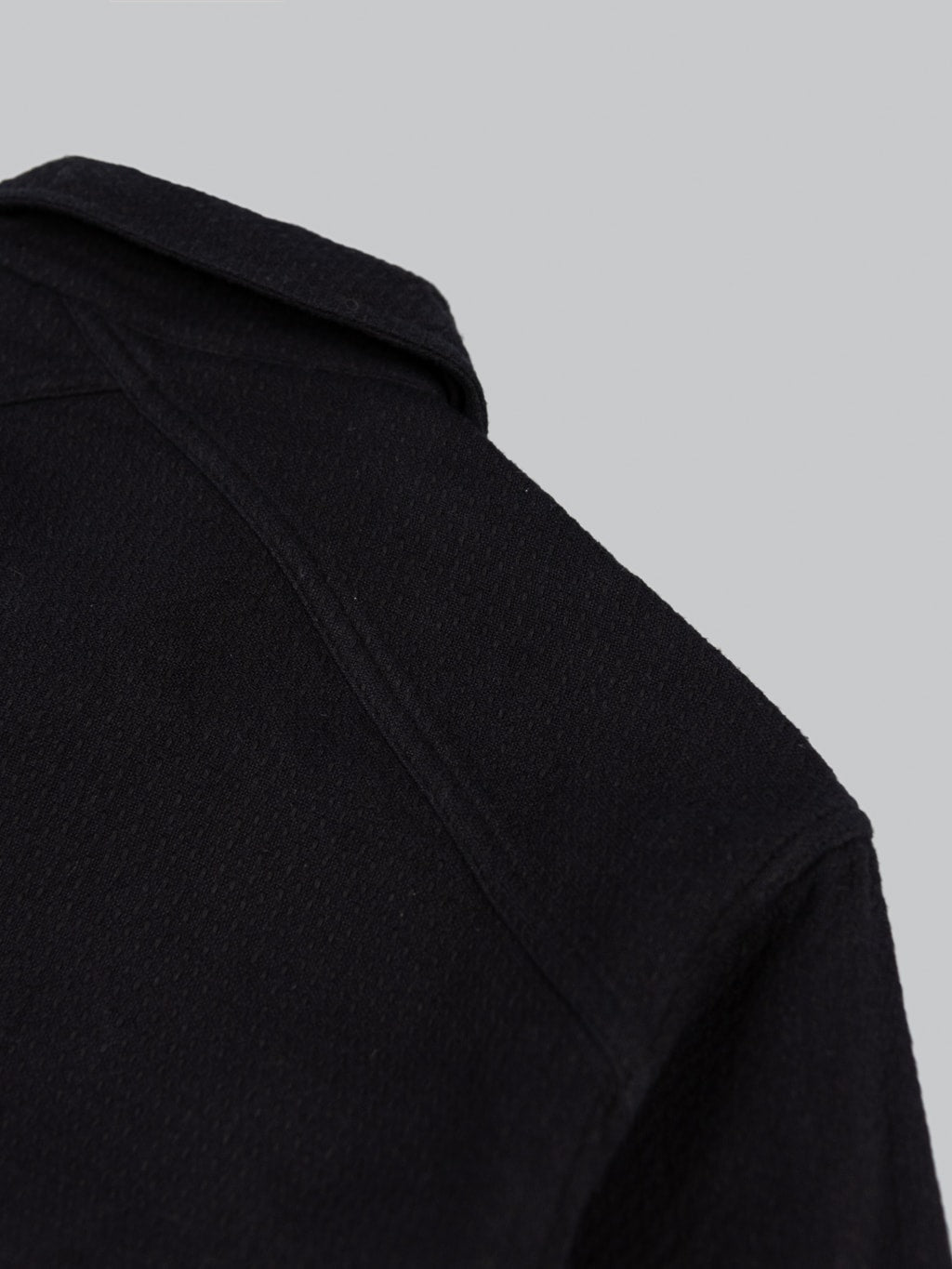 3sixteen CPO Shirt black Sashiko stitchin