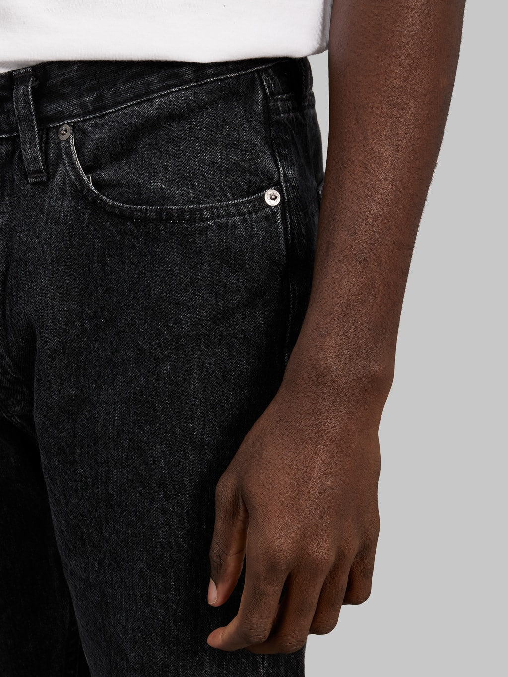 3sixteen CT 220x Classic Tapered Stonewashed Double Black front pocket