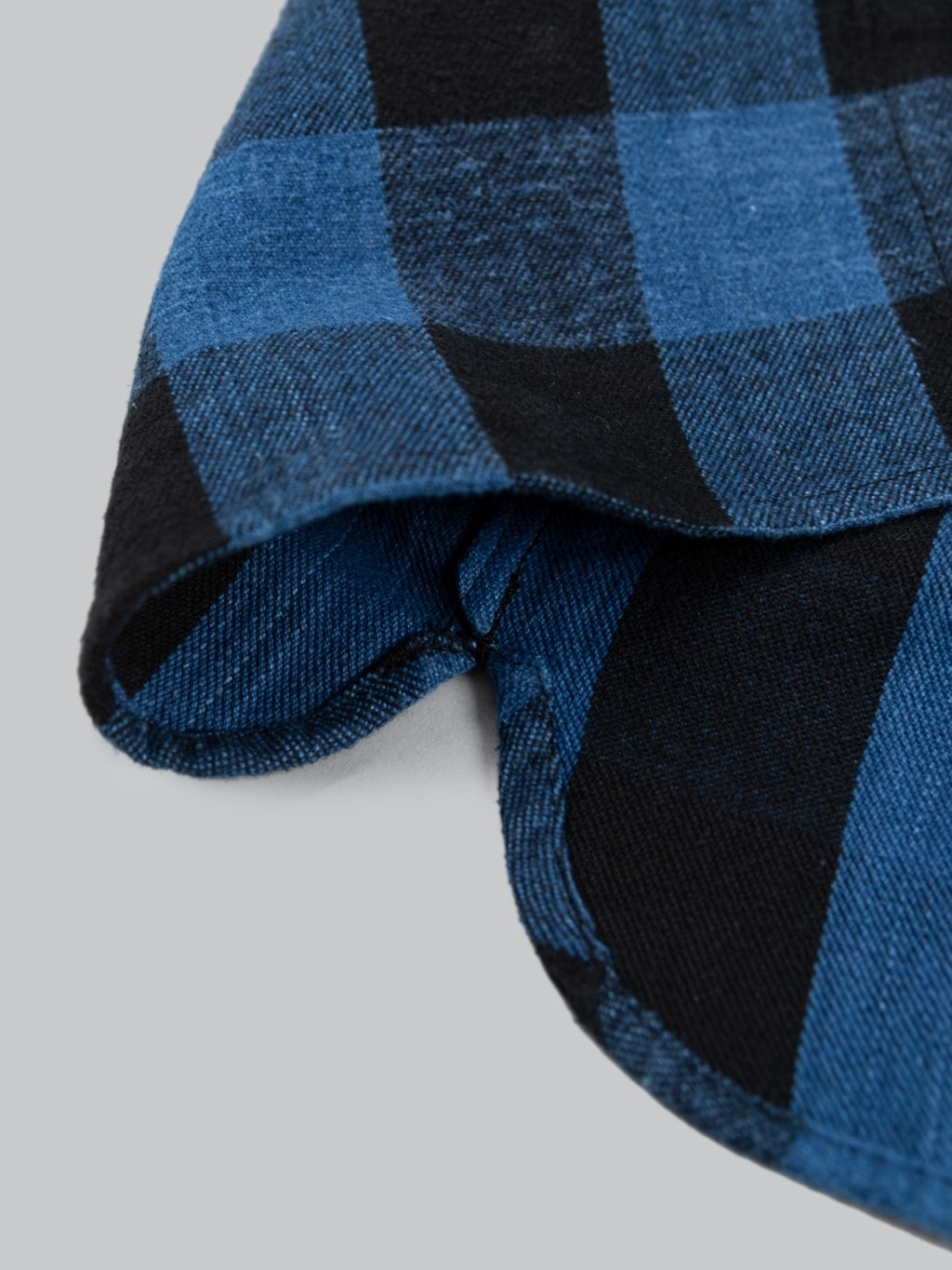 3sixteen Crosscut Flannel Indigo Buffalo Plaid cotton fabric