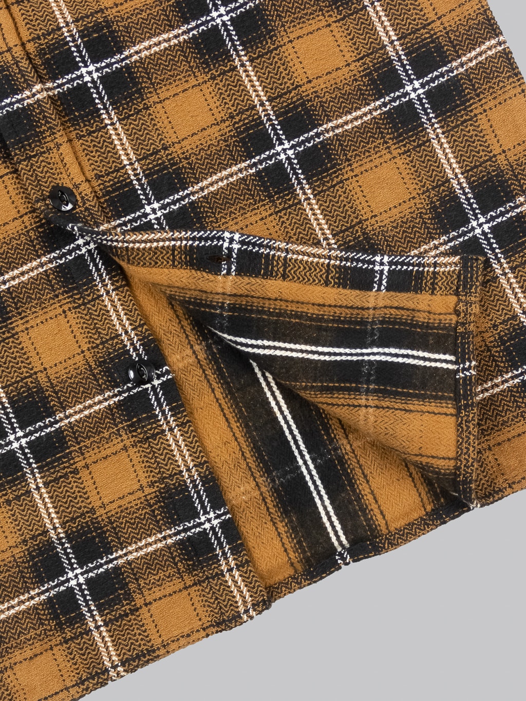 3sixteen Crosscut Flannel Sienna Check brushed interior