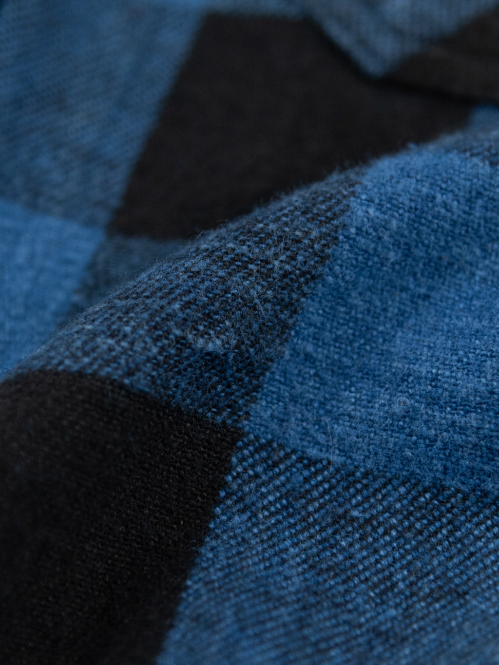 3sixteen Crosscut Flannel Indigo Buffalo Plaid brushed exterior