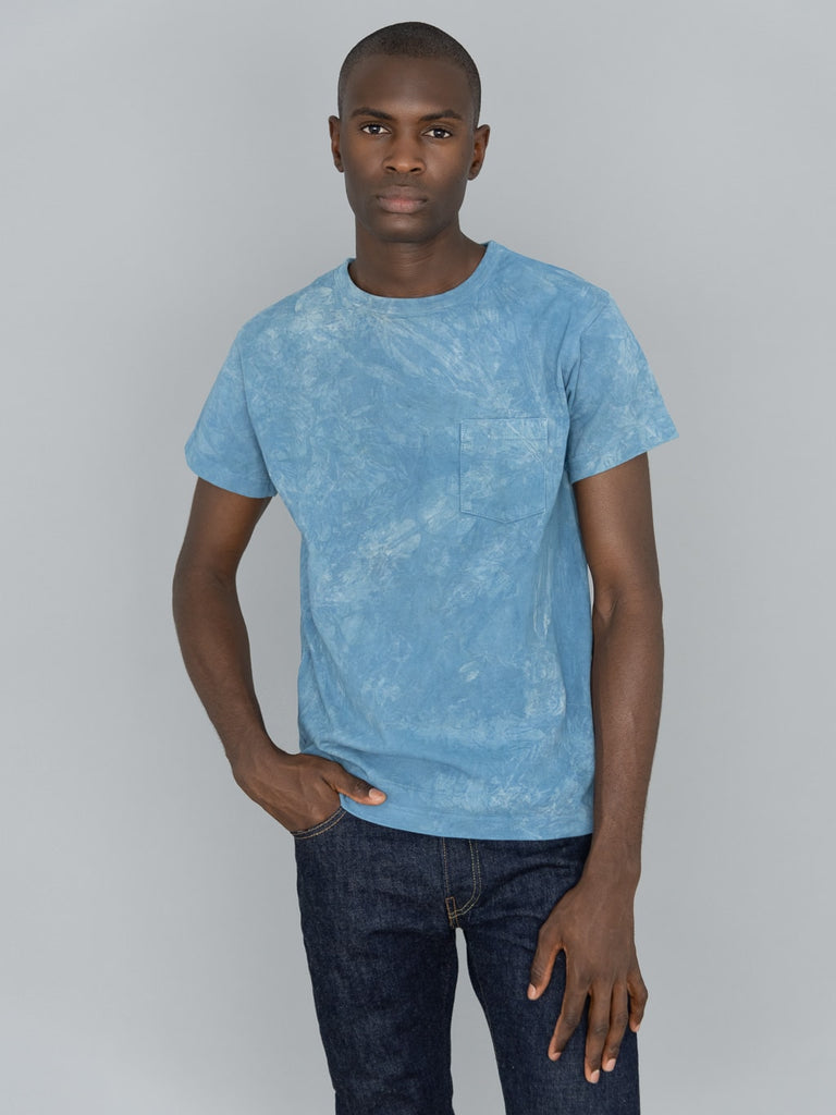 Garment Dyed Pocket T-Shirt - Indigo Crumple