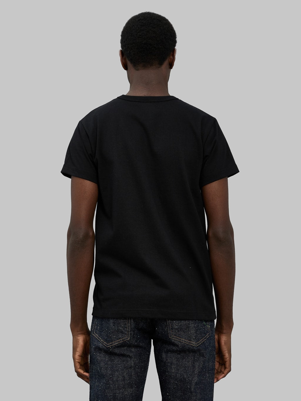 3sixteen Heavyweight TShirt Heather black 2 Pack model back fit