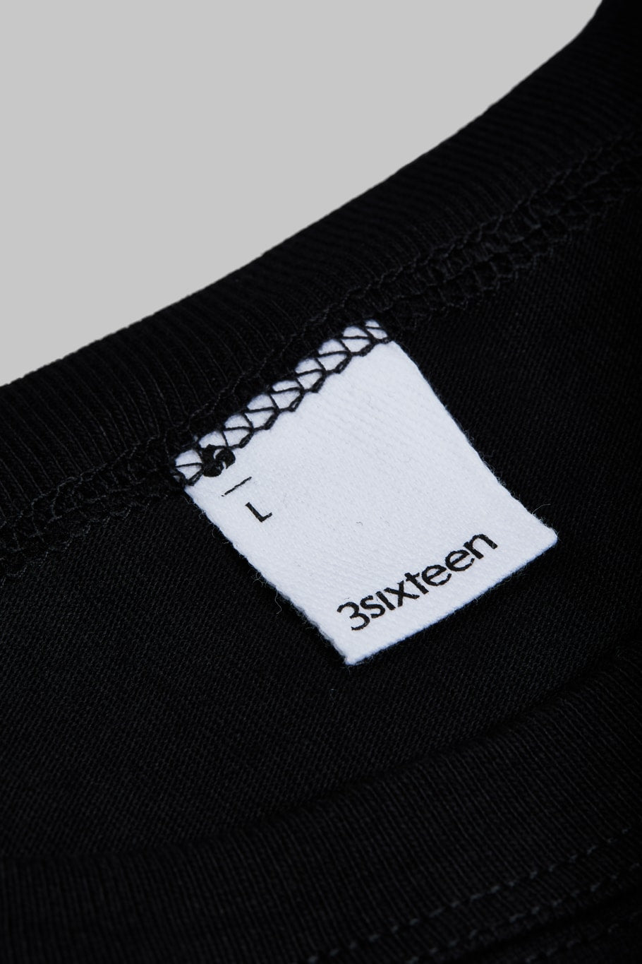 3sixteen Heavyweight TShirt Heather black 2 Pack interior label