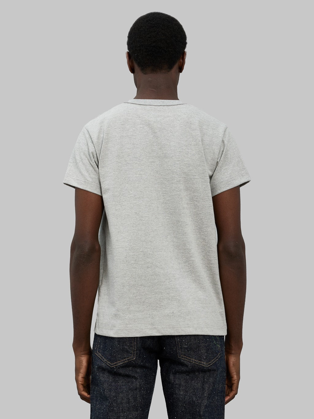 3sixteen Heavyweight TShirt Heather grey 2 Pack model back fit