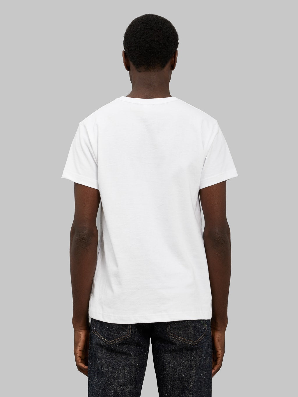 3sixteen Heavyweight TShirt Heather white 2 Pack model back fit